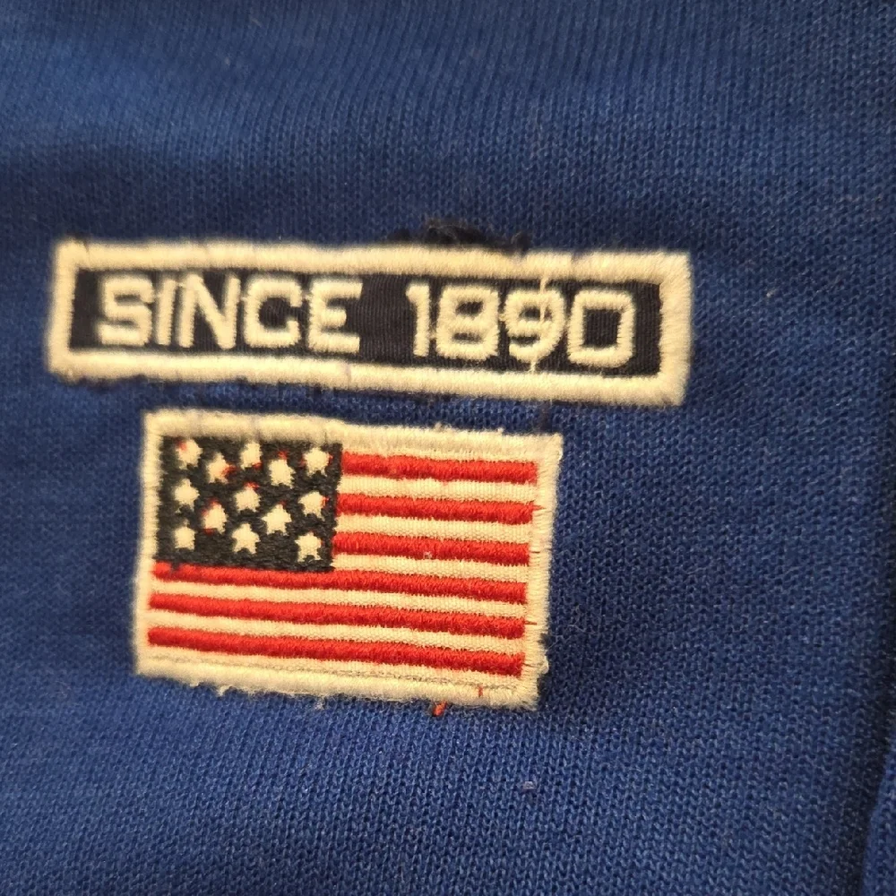 U.S. Polo Assn. Blue Kids One Piece Cotton Blend Warm Fleece Romper Snow Sz 6/9M
